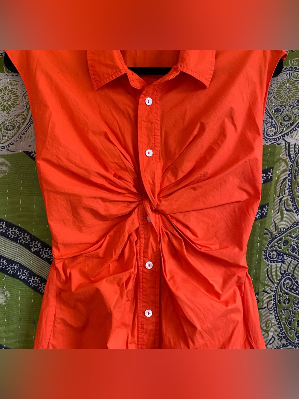 Ramy Brook Bright Lily Mihal Twisty Top Button Down Midi Dress Size Medium - Picture 8 of 15